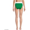Lands’ End Women’s Chlorine Resistant Reversible Ultra High Leg High Waisted Bikini Swim Bottoms(Fresh Grass/Egret White Flower)