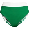 Lands’ End Women’s Chlorine Resistant Reversible Ultra High Leg High Waisted Bikini Swim Bottoms(Fresh Grass/Egret White Flower)