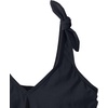 Lands’ End Women’s Chlorine Resistant V-Neck Shoulder Tie Flutter Tankini Swimsuit Top(Black)