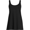 Lands’ End Women’s D-Cup Scoop Neck Swim Dress Swimsuit(Black)