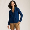 Lands’ End Women’s Drifter Ribbed Collared Blazer Sweater(Deep Sea Navy)