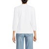 Lands’ End Women’s Lightweight Jersey Button Pintuck Top(White)