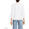 Lands’ End Women’s Lightweight Jersey Button Pintuck Top(White)