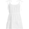 Lands’ End Women’s New Tiered Cover Up Mini Dress(White)