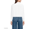 Lands’ End Women’s No Iron Boxy Cropped Shirt(White)