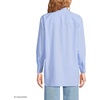 Lands’ End Women’s No Iron Oversized Poplin Extra Long Tunic(Clear Blue Sky Stripe)