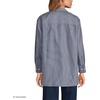 Lands’ End Women’s No Iron Oversized Poplin Extra Long Tunic(Deep Sea Navy Thin Stripe)