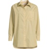 Lands’ End Women’s No Iron Oversized Poplin Extra Long Tunic(Goldenrod/Blue Stripe)