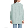 Lands’ End Women’s No Iron Oversized Poplin Extra Long Tunic(Vibrant Clover Mini Stripe)