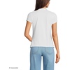 Lands’ End Women’s Short Sleeve Lightweight Jersey Button Pintuck Top(White)