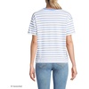 Lands’ End Women’s Short Sleeve Mariner T-Shirt(Vibrant Lapis Shells/Ivory)