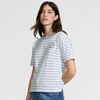 Lands’ End Women’s Short Sleeve Mariner T-Shirt(Vibrant Lapis Shells/Ivory)