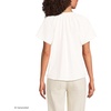 Lands’ End Women’s Slub Short Sleeve Notch Neck Top(Ivory)