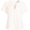 Lands’ End Women’s Slub Short Sleeve Notch Neck Top(Ivory)