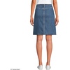 Lands’ End Women’s Soft Denim Mid Rise Button Through Mini Skirt(Indigo Tide Blue)