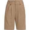 Lands’ End Women’s Stretch Poly Rayon High Rise Pleated 10″ Shorts(Rich Camel)