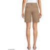 Lands’ End Women’s Stretch Poly Rayon High Rise Pleated 10″ Shorts(Rich Camel)