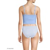 Lands’ End Women’s Sweetheart Wrap Midkini Top(Soft Cloud Blue)