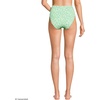 Lands’ End Women’s Tugless Scallop High Waisted Bikini Bottoms(Icy Mint Green Multi Floral)