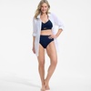 Lands’ End Women’s Twist Front Bikini Top(Deep Sea Navy)