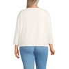 Women’s 3/4 Sleeve Cozy Rib Dolman Shirt(Ivory Heather)
