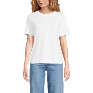 Lands’ End Women’s Short Sleeve Mariner T-Shirt(White)