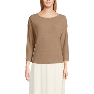Women’s 3/4 Sleeve Cozy Rib Dolman Shirt(Coriander Heather)