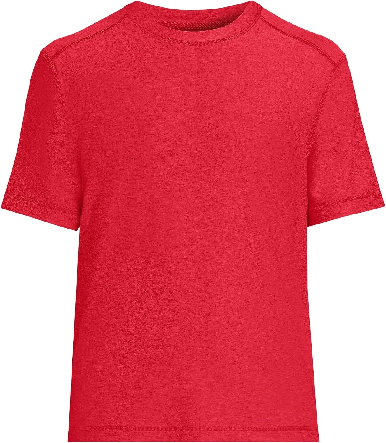 image:imageLands End Mens Short Sleeve Swim Tee Rash GuardCompass Red Heather
