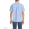 Lands’ End Men’s Short Sleeve Seersucker Shirt(St Tropez/Clear Blue Sky)