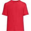 Lands’ End Men’s Short Sleeve Swim Tee Rash Guard(Compass Red Heather)
