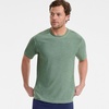 Lands’ End Men’s Short Sleeve Swim Tee Rash Guard(Eucalyptus Heather)