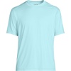 Lands’ End Men’s Short Sleeve Swim Tee Rash Guard(Turquoise/Pale Aqua Heather)