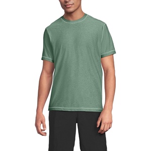 Lands’ End Men’s Short Sleeve Swim Tee Rash Guard(Eucalyptus Heather)
