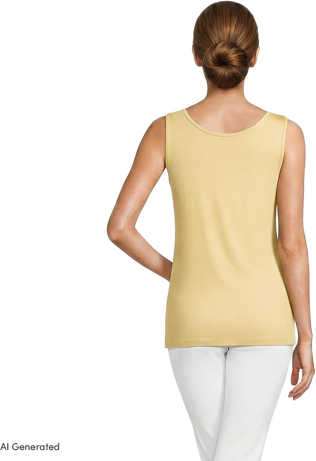 image:imageLands End Womens Cotton Tank TopPale Sunbeam Yellow