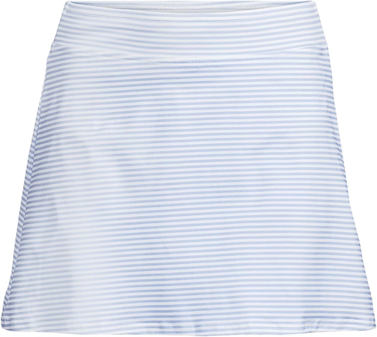 image:imageLands End Womens Tummy Control Skirt Swim BottomsSoft Cloud Blue Mini Stripe
