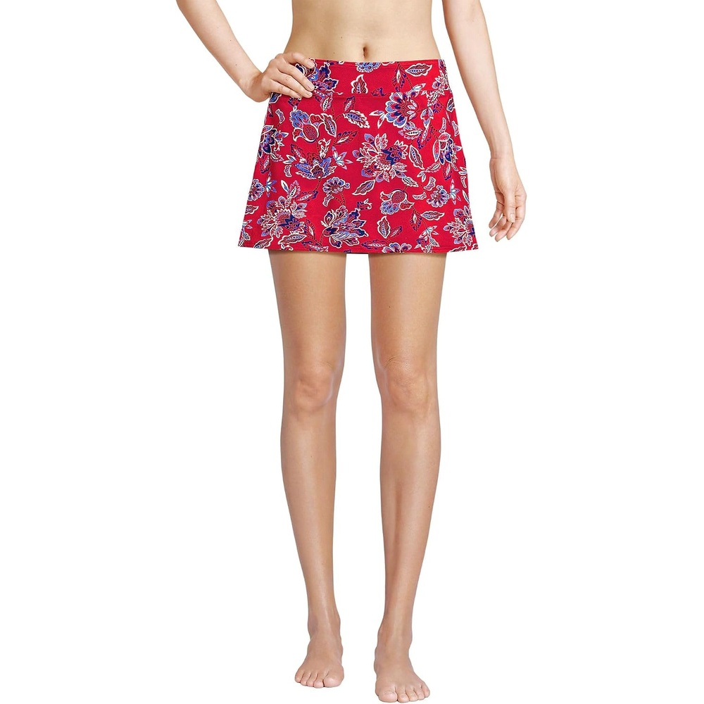 image:imageLands End Womens Tummy Control Skirt Swim BottomsStrawberry Vintage Floral
