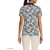 Lands’ End Women’s American-Grown Supima Cotton Polo Shirt(Black/Ivory Floral Medley)