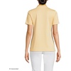 Lands’ End Women’s American-Grown Supima Cotton Polo Shirt(Goldenrod Micro Stripe)
