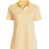 Lands’ End Women’s American-Grown Supima Cotton Polo Shirt(Goldenrod Micro Stripe)