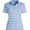 Lands’ End Women’s American-Grown Supima Cotton Polo Shirt(Light Sea Blue Multi Stripe)