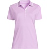Lands’ End Women’s American-Grown Supima Cotton Polo Shirt(Lilac Breeze/White)