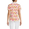 Lands’ End Women’s American-Grown Supima Cotton Polo Shirt(White Multi Painted Blooms)
