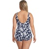 Lands’ End Women’s Chlorine Resistant Soft Cup Tugless Sporty One Piece Swimsuit(Navy Blossom Floral)