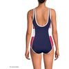 Lands’ End Women’s Chlorine Resistant Soft Cup Tugless Sporty One Piece Swimsuit(Navy/Red/White)