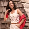 Lands’ End Women’s Cotton Tank Top(Compass Red/Cherries)