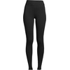 Lands’ End Women’s High Rise Serious Sweats Fleece-Lined Pocket Leggings(Black)
