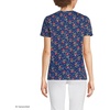 Lands’ End Women’s Relaxed American-Grown Supima Cotton Crew Neck T-Shirt(Cherries/Deep Sea Navy Floral)