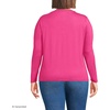 Lands’ End Women’s Relaxed American-Grown Supima Cotton Long Sleeve Crew Neck T-Shirt(Cherry Fuchsia)