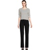 Lands’ End Women’s Relaxed American-Grown Supima Cotton Long Sleeve Crew Neck T-Shirt(Ivory/Black Breton Stripe)