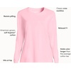 Lands’ End Women’s Relaxed American-Grown Supima Cotton Long Sleeve Crew Neck T-Shirt(Light Rose Pink)